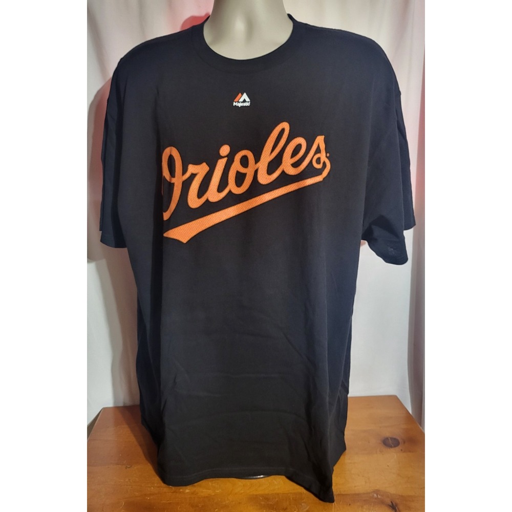 NWT Majestic Baltimore Orioles Adam Jones #10 T Shirt Jersey Mens 2XL MLB Black